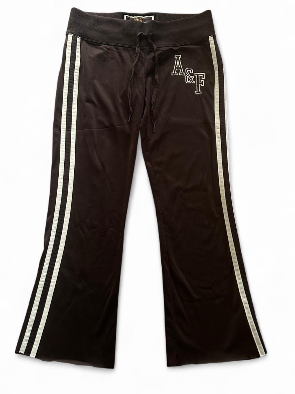 ✮ y2k abercrombie & fitch  brown track pants ✮